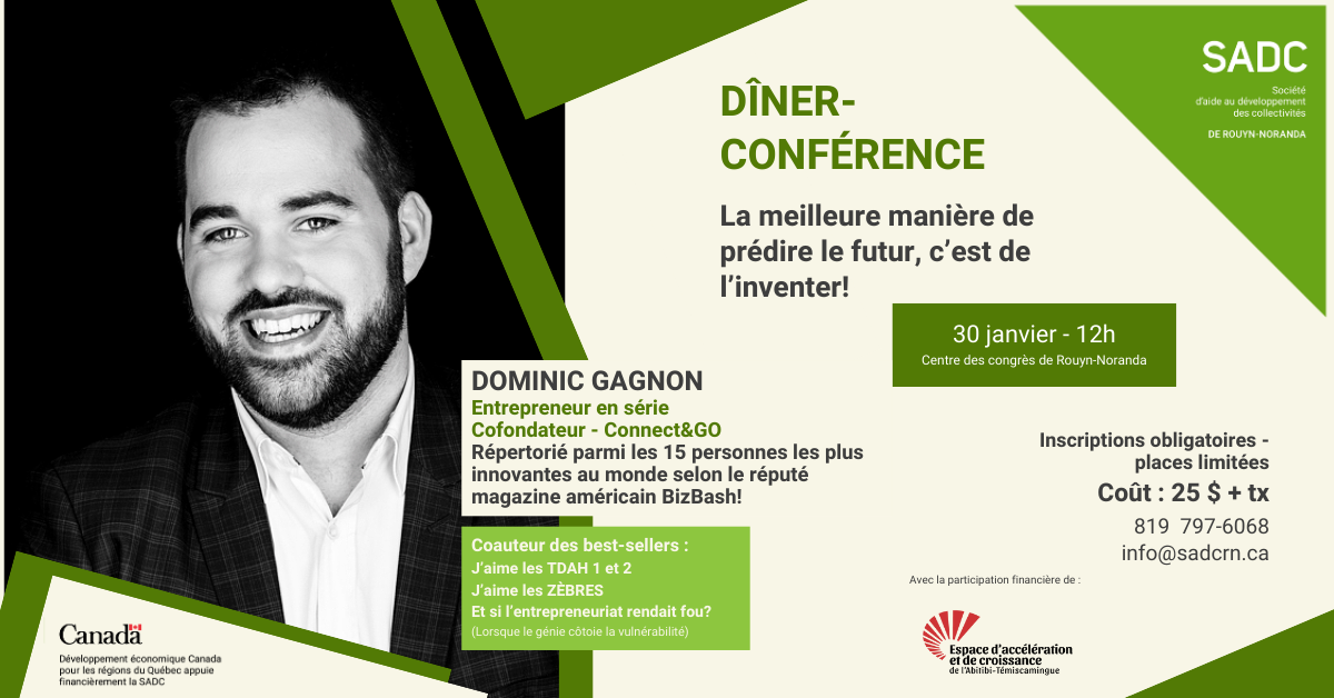 Dîner-conférence – « La meilleure façon de prédire le futur c’est de l’inventer! »